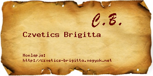 Czvetics Brigitta névjegykártya